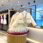 Girl 2-piece dress with fur jacket