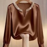 Satin  Pearl Top - Image 3