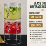 Glass Double Beverage Dispenser